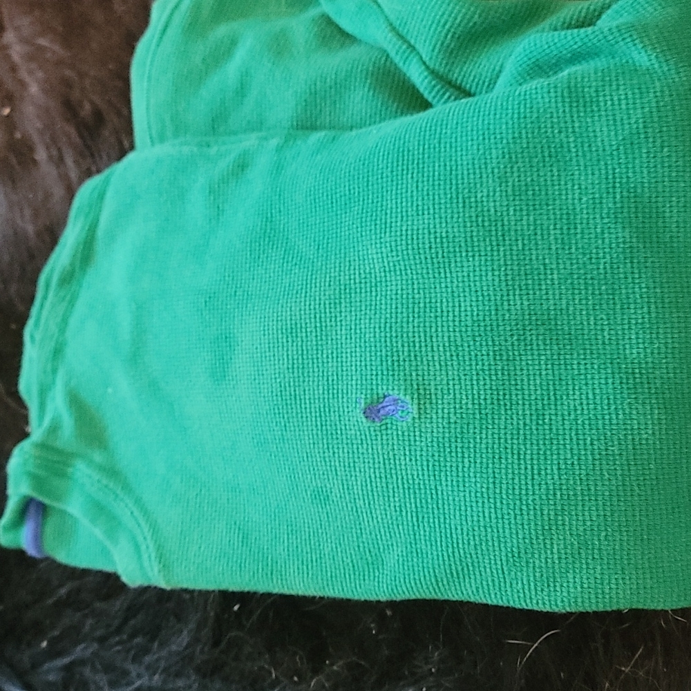 Men's green polo. Long sleeve